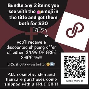 🛍️2/$20 bundle promo for qualifying cosmetic, skin, and hair care purchases!